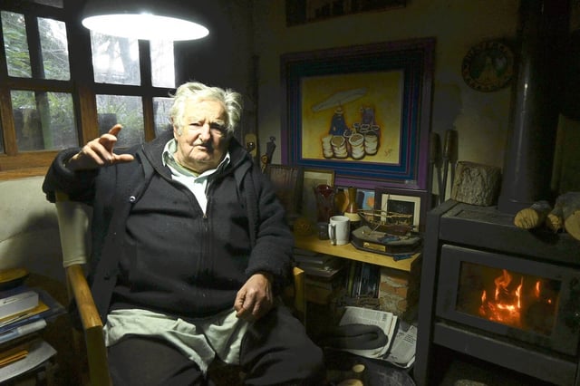 José Mujica en 2022. «Dans la conversation, il était facétieux mais déconcertant, et assez intimidant par sa façon de vous scruter.»
