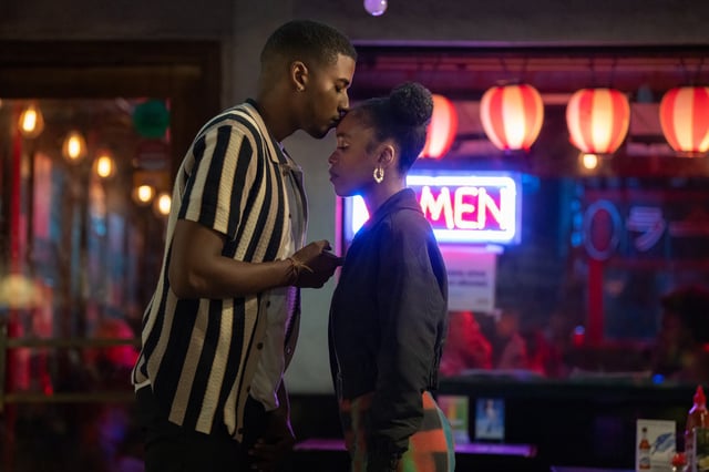 Michael Cooper Jr. as Justin Edwards and Lovie Simone as Keisha Clark "Forever."