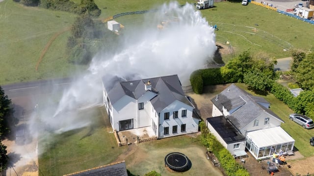 Thousands of gallons of water caused extensive damage to the property, which has been on the market since August last year