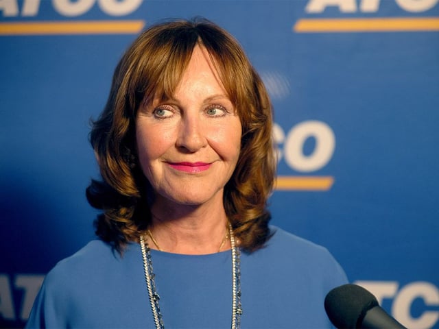 Nancy Southern, chair and CEO of ATCO Ltd., speaks during their annual general meeting in Calgary on Wednesday, May 14, 2025.