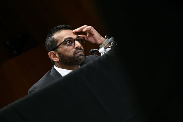 FBI Director Kash Patel testifies during a hearing on Capitol Hill on May 8, 2025. 