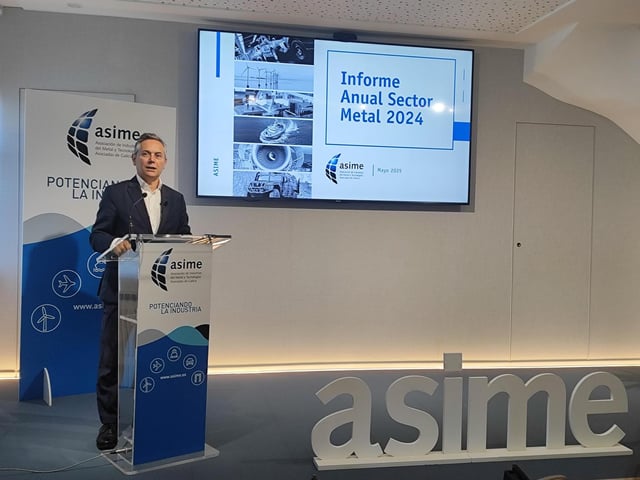 Enrique Mallón, durante la presentación de Asime