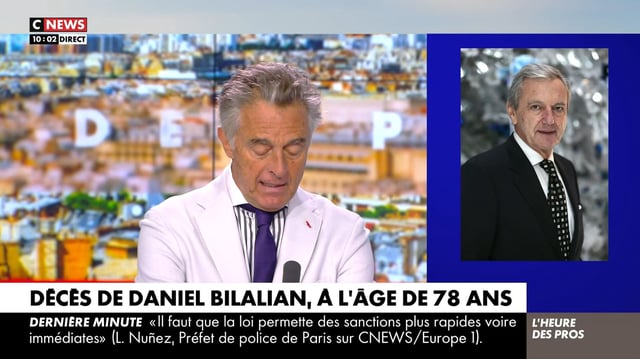 Gérard Holtz est apparu particulièrement ému par la mort de Daniel Bilalian dans «L’Heure des pros» sur CNews.