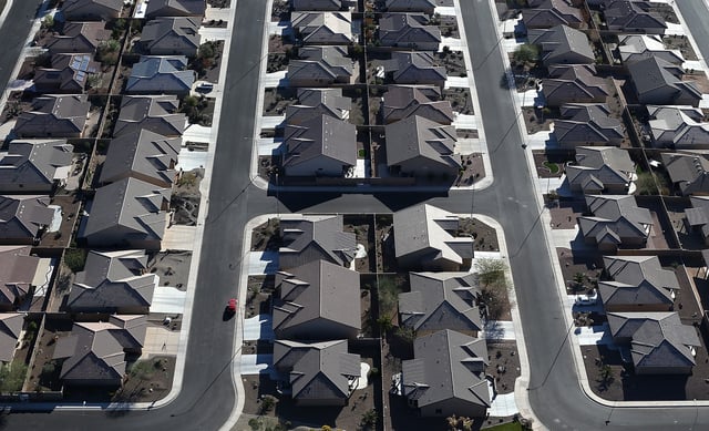 Rows of homes stand at a housing development on March 6, 2013 in Mesa, Arizona.