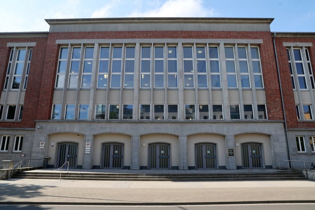 Eine Aufnahme des Landgerichts Rostock.