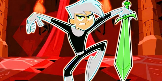 Danny Fenton holding a green sword in the series Danny Phantom.
