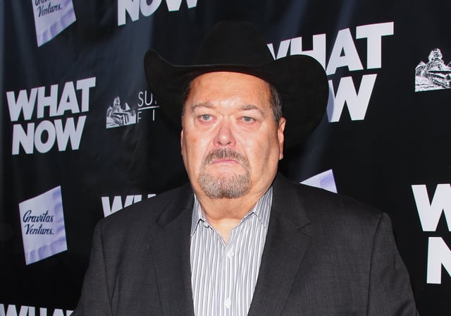 Wrestling Commentator Jim Ross attends the premiere of &#34;What Now&#34; at The Laemmle Music Hall on March 10, 2015 in Beverly Hills, California