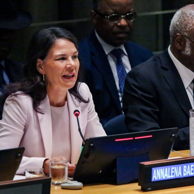 Annalena Baerbock bei der UN in New York