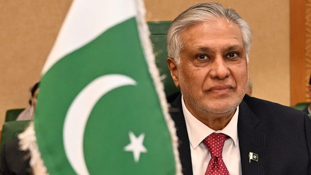 Pakistan's foreign minister Ishaq Dar in Jeddah on March 7, 2025. 