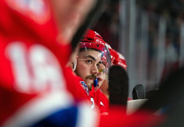 PHOTO COURTESY LARRY BRUNT/SPOKANE CHIEFS Spokane Chiefs forward Shea Van Olm sits on the bench during Game 4 of the WHL Championship series against the Medicine Hat Tigers on Wednesday. Medicine Hat won the game 5-2 to lead the series 3-1.