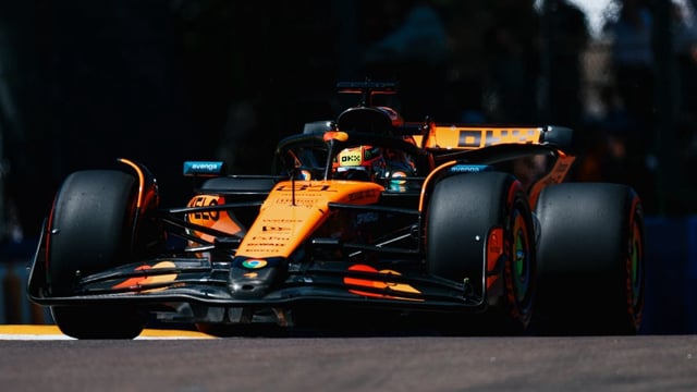 El líder del Mundial Oscar Piastri, este viernes en los primeros libres en Imola