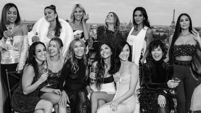 Lauren Sanchez celebrated her bachelorette party with her celebrity friends, including Kim Kardashian, Kris Jenner, and Katy Perry, at Lafayette's Paris.
