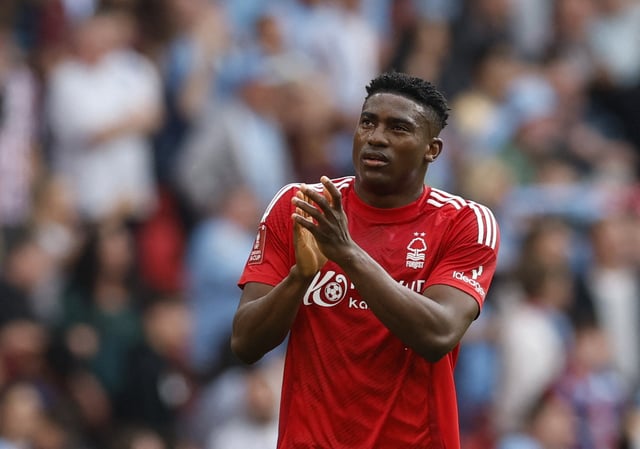 Soccer Football - FA Cup - Semi Final - Nottingham Forest v Manchester City - Wembley Stadium, London, Britain - April 27, 2025 Nottingham Forest's Taiwo Awoniyi applauds fans after the match Action Images via Reuters/Jason Cairnduff/File Photo