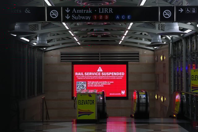 The NJ Transit station at Penn Station.