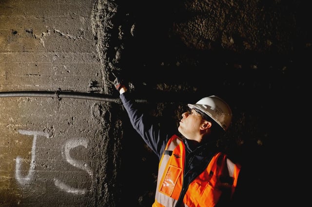 Parts of the East River tunnel were literally falling apart during a recent tour.