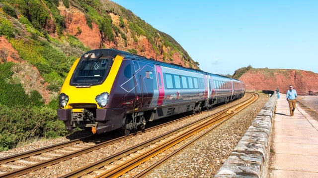 The train passed through beautiful parts of the country but also spent a long time held at stations