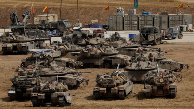Israeli tanks have been gathering near the border before the offensive