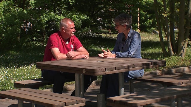 Sandra Voigtmann mit Interviewgast