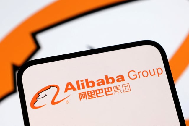 Alibaba group logo is seen in this illustration taken, February 11, 2025. REUTERS/Dado Ruvic/Illustration/File Photo