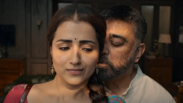 Kamal Haasan and Trishan Krishnan's still from Thug Life trailer. 