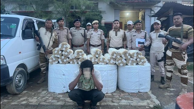 Police said the estimated international market value of the seized feather shafts is around ₹37 lakh.