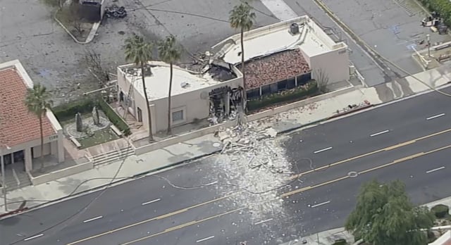 Die zerstörte Fruchtbarkeitsklinik in Palm Springs: Die starke Explosion richtete große Schäden an.