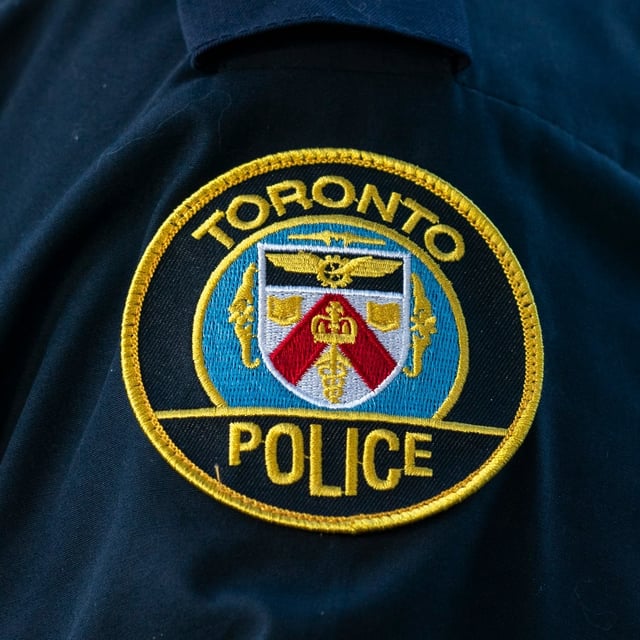 A Toronto Police Service logo patch is shown in Toronto, on Tuesday, Sept. 5, 2023. THE CANADIAN PRESS/Spencer Colby