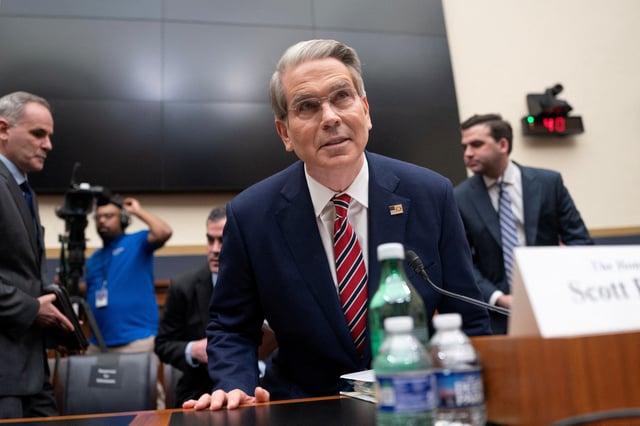 U.S. Treasury Secretary Scott Bessent testifies before a House Financial Services Committee hearing on Capitol Hill in Washington, D.C., U.S., May 7, 2025. REUTERS/Nathan Howard/File Photo