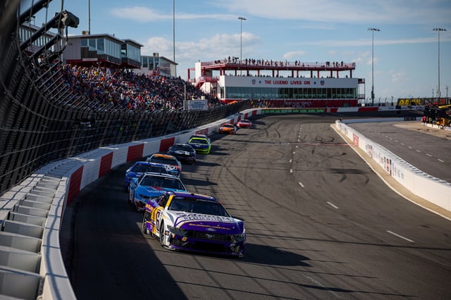 Brad Keselowski, driver of the #6 Solomon Plumbing Ford, drives during the NASCAR Cup Series All-Star Race qualifying heat #1 at North Wilkesboro Speedway on May 17, 2025 in North Wilkesboro, North Carolina.