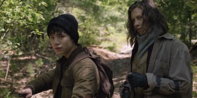 Hershel (Logan Kim) and Maggie (Lauren Cohan) in 'The Walking Dead: Dead City'
