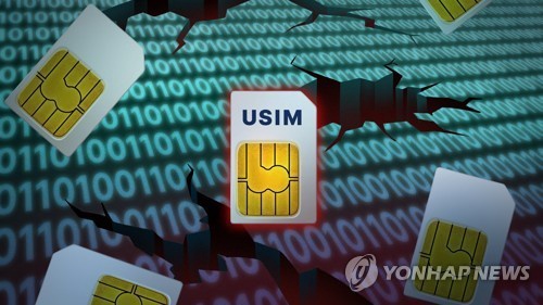This illustration highlights universal subscriber identity module (USIM) chips. (Yonhap)