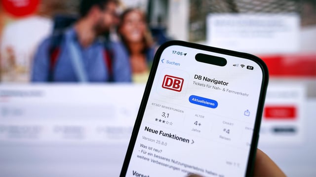 Navigator App der Deutschen Bahn.