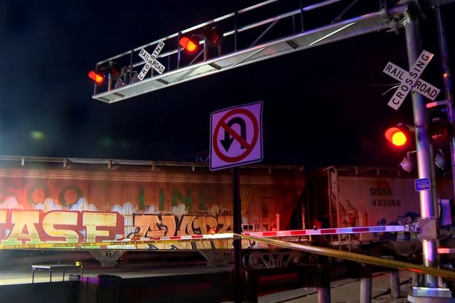 A train hit pedestrians on a bridge in Freemont, Ohio.