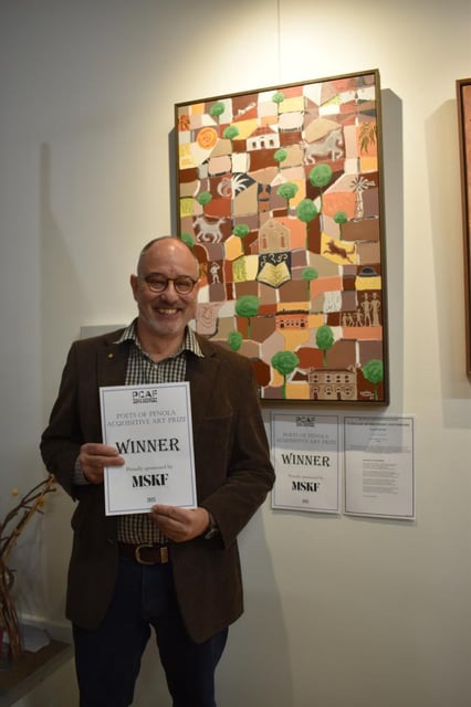 Winner of the Poets of Penola Acquisitive Art Prize Xavier Mouche.