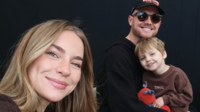 Emilie Kiser, a 23-year-old American social media personality and well-known TikTok influencer, with her husband and late son Trigg.