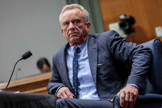 U.S. Secretary of Health and Human Services Robert F. Kennedy Jr. testifies before the Senate Committee on Health, Education, Labor, and Pensions on Capitol Hill on May 14, 2025.