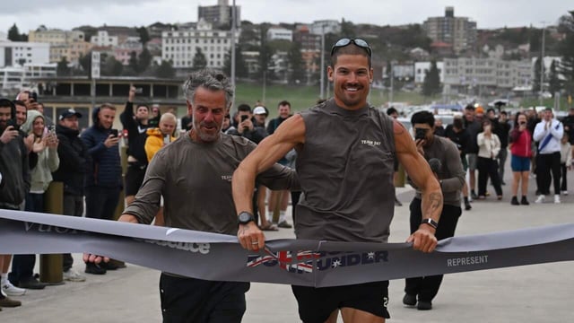 William Goodge ran the equivalent of two and a half marathons per day for 35 days on his journey from Perth to Sydney.