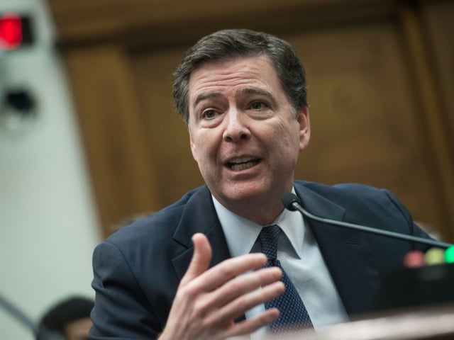 Federal Bureau of Investigation (FBI) director James Comey testifies before the House Judiciary Committee on the encryption of the iPhone belonging to one of the San Bernardino attackers on Capitol Hill in Washington, DC, on March 1, 2016. (Photo by Nicholas Kamm / AFP) (Photo by NICHOLAS KAMM/AFP via Getty Images)