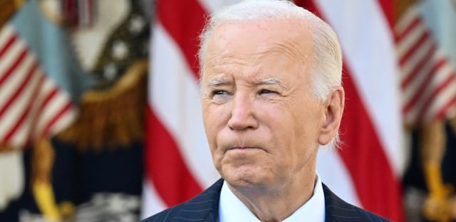 Le président américain Joe Biden dans la roseraie de la Maison Blanche, à Washington, le 7 novembre 2024