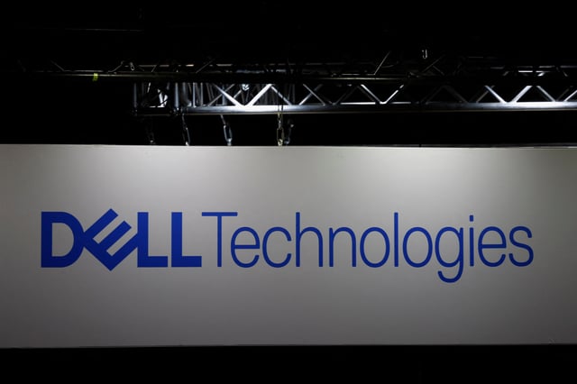 The logo of Dell Technologies at the Milipol Paris, the worldwide exhibition dedicated to homeland security and safety, in Villepinte near Paris, France, November 15, 2023. REUTERS/Sarah Meyssonnier/File Photo