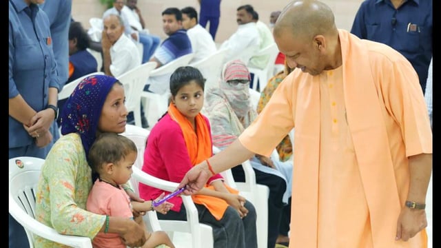 Uttar Pradesh CM Yogi Adityanath at Janata Darshan in Lucknow on May 19. (Sourced)