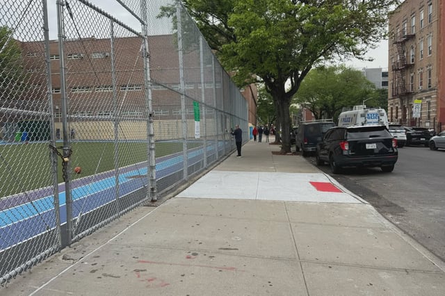 The block near Home Street and Tinton Avenue in Morrisania where officials say Evette Jeffrey was killed.