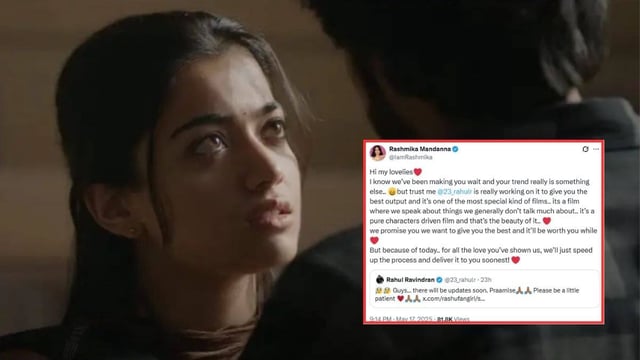 Rashmika Mandanna shares an update on The Girlfriend | Image: X