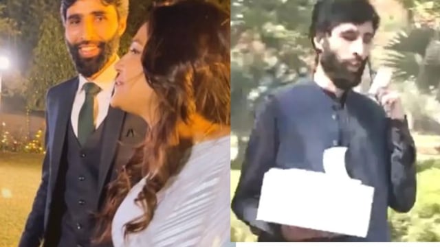 ​The image of Jyoti Malhotra with the man who was seen carrying a cake inside the Pakistan High Commission