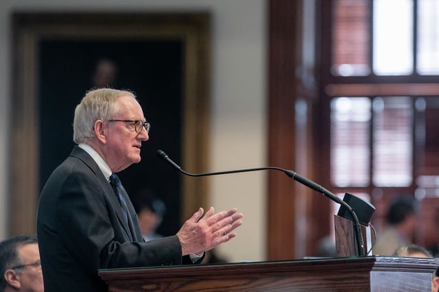 Rep. John Smithee, R-Amarillo, speaks in the Texas House of Representatives at the Texas Capitol in Austin, Texas, on May 27, 2023.