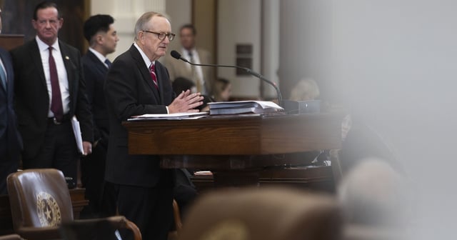 State Rep. John Smithee, R-Amarillo, urges his fellow representatives to vote for his bill regarding bail bonds in Texas on May 19, 2025.