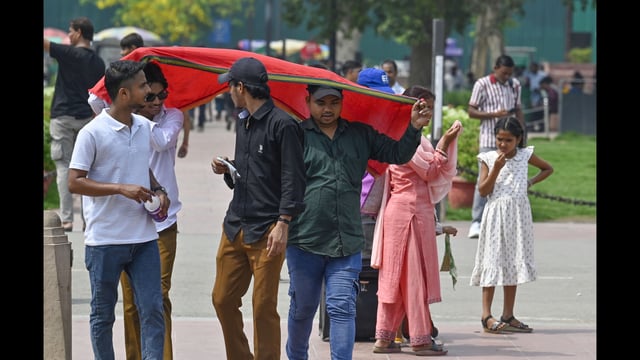 The maximum temperature was 40.8°C. (RAJ K RAJ /HT PHOTO)