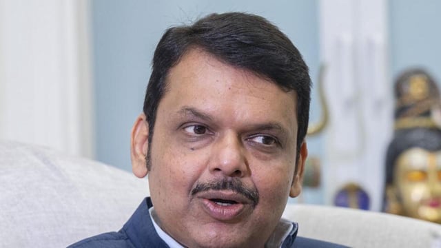 Mumbai, India - June 29, 2023: Dy CM Devendra Fadnavis interacts during his interview at Sagar Bunglow, in Mumbai, India, on Thursday, June 29, 2023. (Photo by Anshuman Poyrekar/ Hindustan Times) (Hindustan Times)