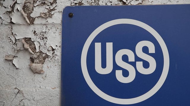 A sign is posted at the entrance of United States Steel’s Gary Works facility on June 20, 2019, in Gary, Indiana. (Scott Olson/Getty Images/TNS)