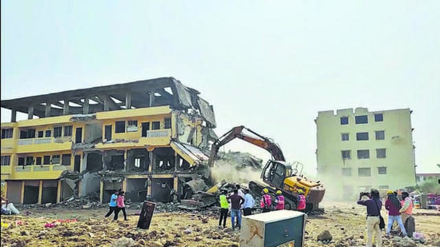 The 41 illegal buildings in Vasai East were demolished earlier this year as per orders of the Bombay high court